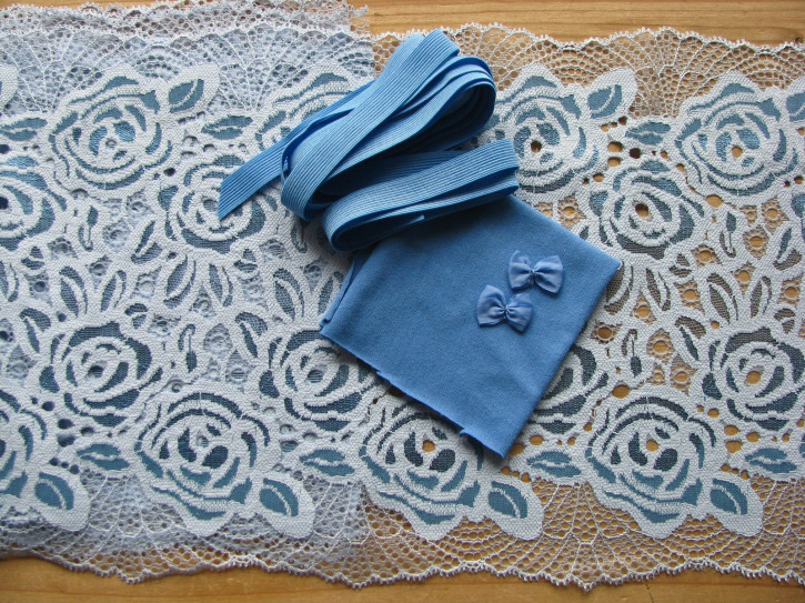 1 Pkt. Materialpaket "Blue Ocean" Spitzenslip