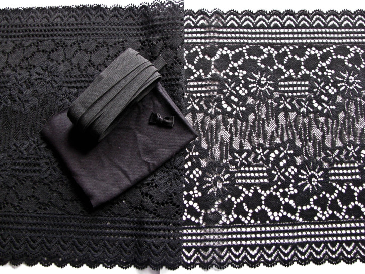 1 Pkt. Materialpaket "Night Wish" Spitzenslip