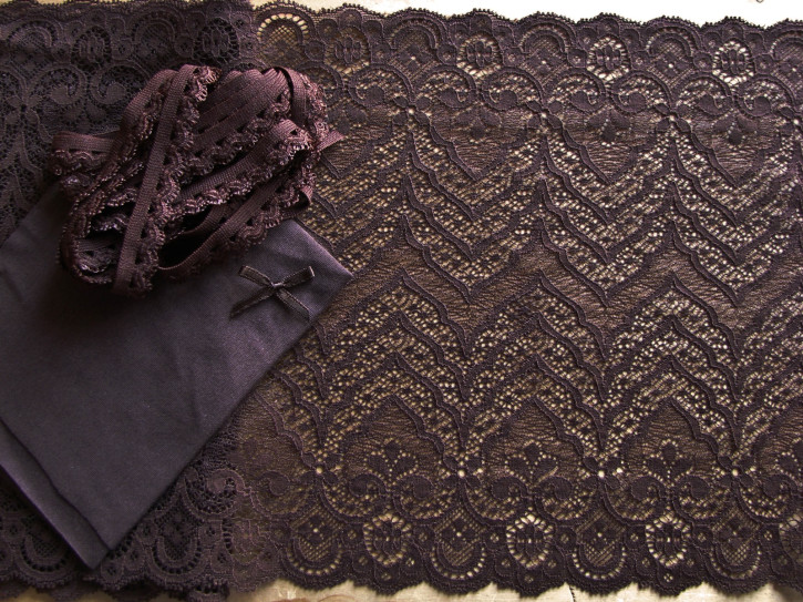 1 Pkt. Materialpaket "Chocolate" Spitzenslip