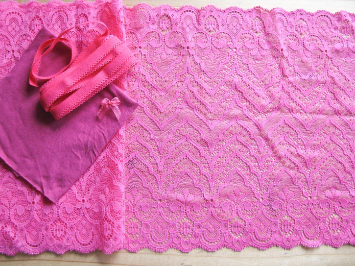 1 Pkt. Materialpaket "Pink Lady" Spitzenslip