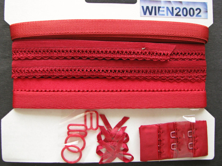 Kurzwarenpaket in dunkler kirsche Fb0105