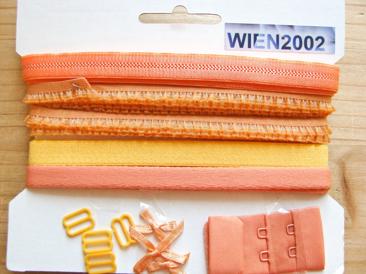 Kurzwarenpaket in div. orange Töne Fb1334