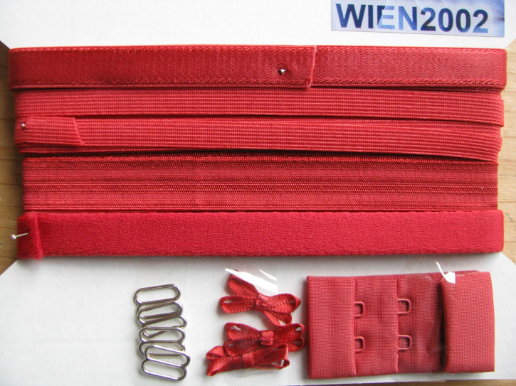 Kurzwarenpaket in zinober-rot Fb1458