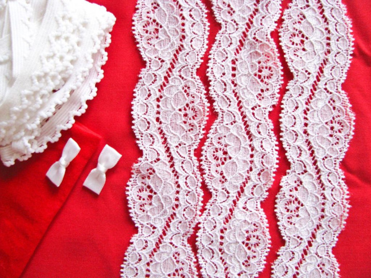 1 Pkt. Materialpaket "Red & White" - Slipset