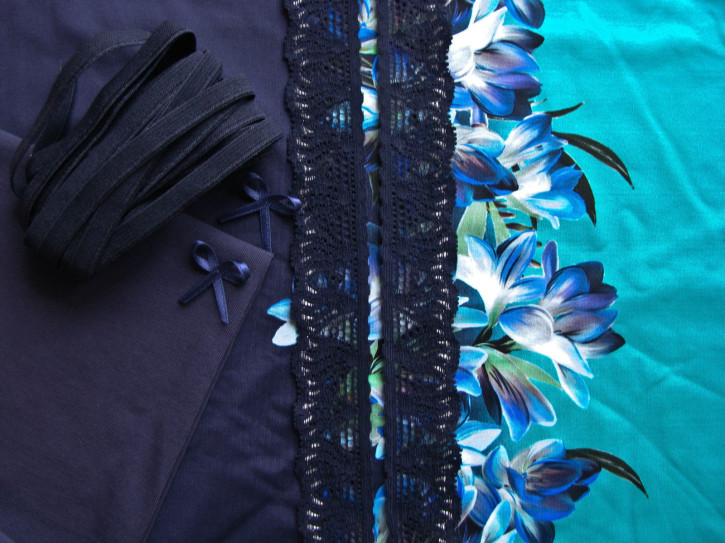 1 Pkt. Materialpaket "Blue Power-Flower" - Slipset
