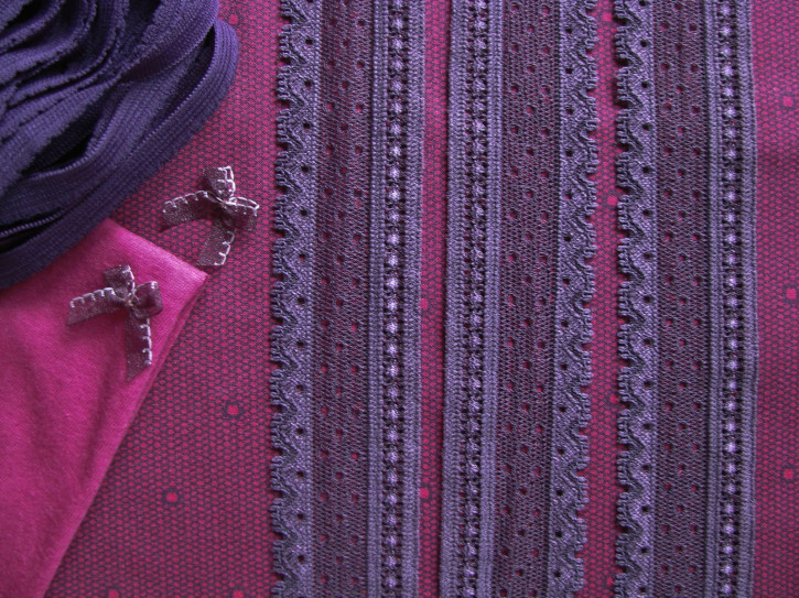 1 Pkt. Materialpaket "Violet & Pink" - Slipset