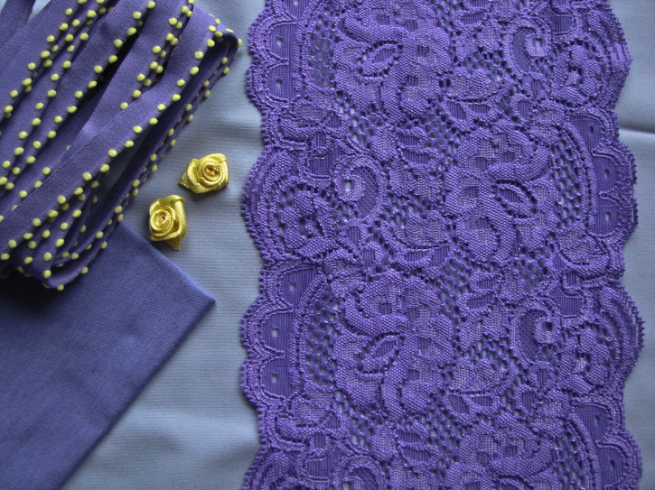 1 Pkt. Materialpaket "Purple & yellow" - Slipset