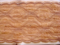 1m elastische Spitze in caramello/dunkles make-up Fb0899 -16,5cm
