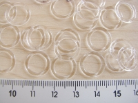 8 Stk Ringe in klar/transparent - 10mm