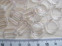 4 Schieber und 4 Ringe klar/transparent 12mm