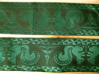 1m gewebte Jacquard-Borte in d.smaragd-grün Fb0240 - 53mm