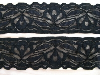 2m elastische Spitze in schwarz Fb4000 -  3,7cm